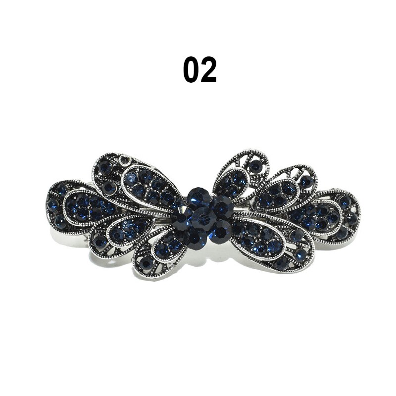 Rhinestone Hairpin Flower Leaf Butterfly Hairins Retro Hair Clip Pin Accessories For Women Shinning Barrettes Ponytail Headwear: 2