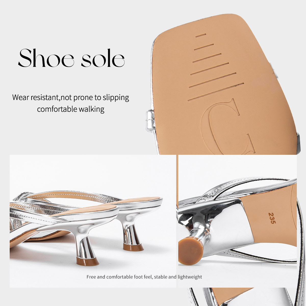 CH Women's Sandals Summer Cowhide Thin Belt Business Sandals Wedding and Dinner Shoes