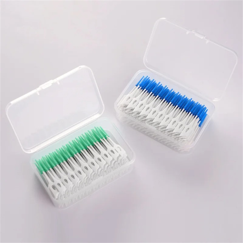 Silikon Interdentalbürsten Super Weiche Zahn Reinigung Pinsel Zahnpflege Zahnseide Zahnstocher Oral Werkzeuge 150 Stücke 200 Teile/satz