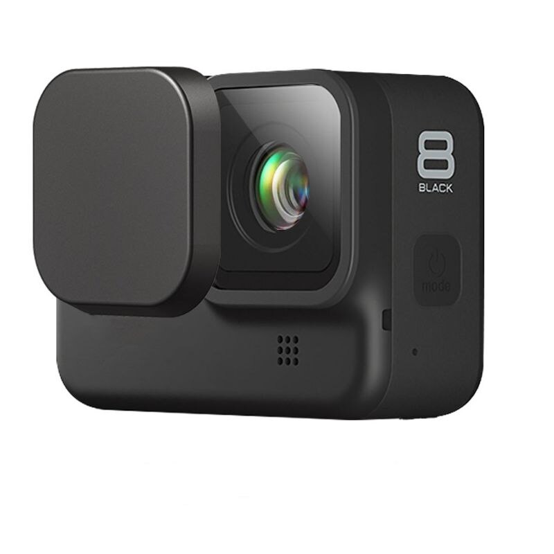 Beschermende lensdop action camera zachte siliconen hoes stofdicht krasbestendig zwarte beschermhoes camera-accessoires