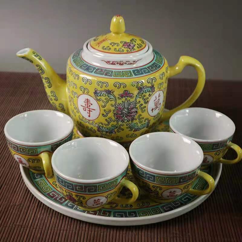 Tea Cup Set Of 6, Chinese Ceramic Tea Sets Exquisite Porcelain Teapot Bone China Tea Set Teapot Set Tea Cups And Saucer Sets