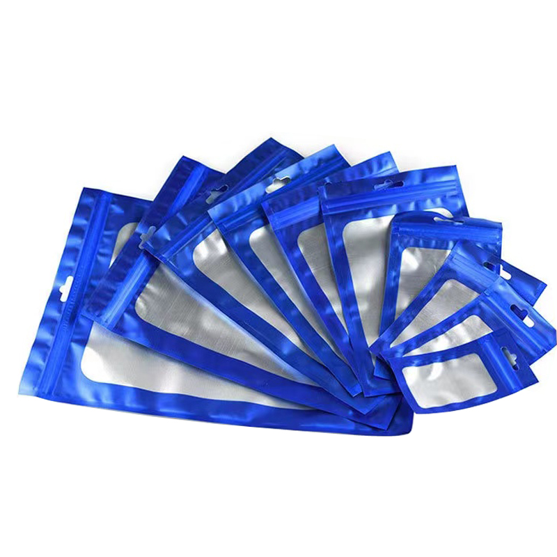 20-50 Stuks Matte Zip Lock Plastic Zak Aluminiumfolie Hologram Voedsel Pouch Kleine Waterdichte Rits Hersluitbare zakjes Geschenkverpakkingen