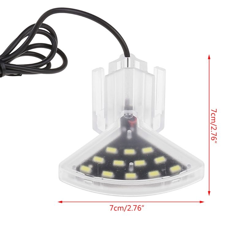 Eu 100-240V Led Clip-On Aquarium Aquarium Verlichting Lamp Wit Licht