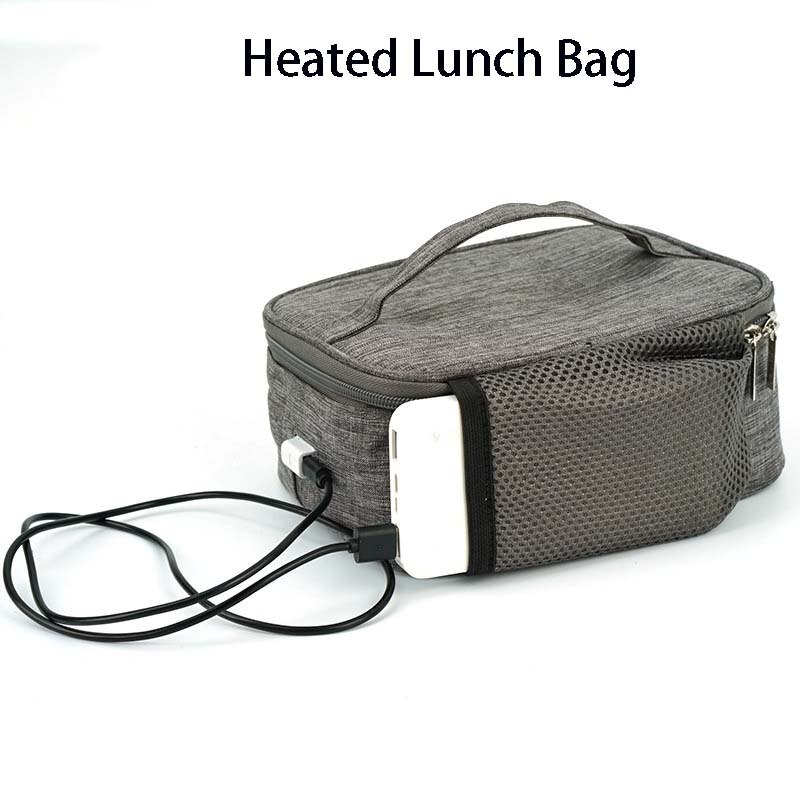Heated Lunch Bag with Usb Food Warming Tote Lunch Bag Food Cooking Reheating 5V Lunch Box for Office, Travel, Potlucks Picnic