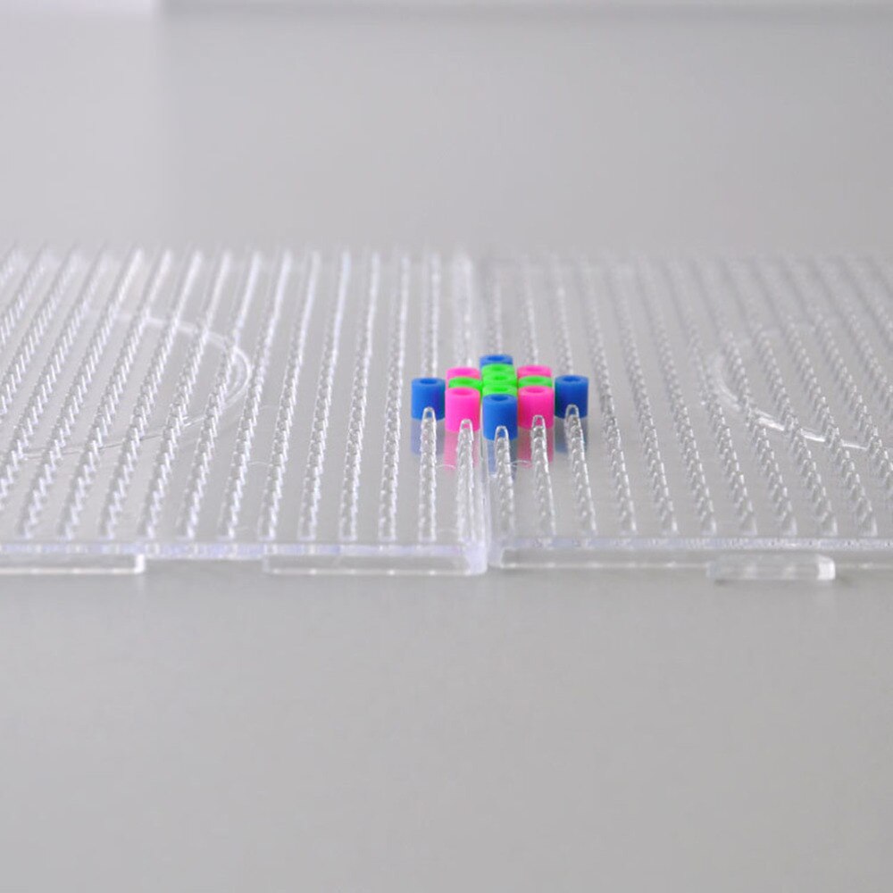 6 Pieces 5mm Large Square Fuse Beads Boards Clear Pegboards for Kids Craft Beads