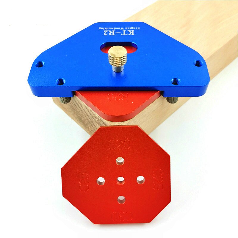 R/T Woodworking Fillet Gauge Aluminium Alloy Bevel Gauge Angle Ruler Contour Gauge Arc Radius Quick-Jig Round Corner Template