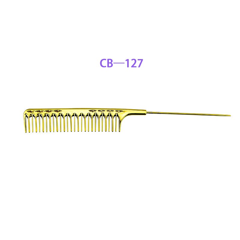 Peine de corte de pelo dorado galvanizado para barbería, peine para cortar Cabello, aceite, para salón, estilo de peluquería, Alta Temperatura: CB 127