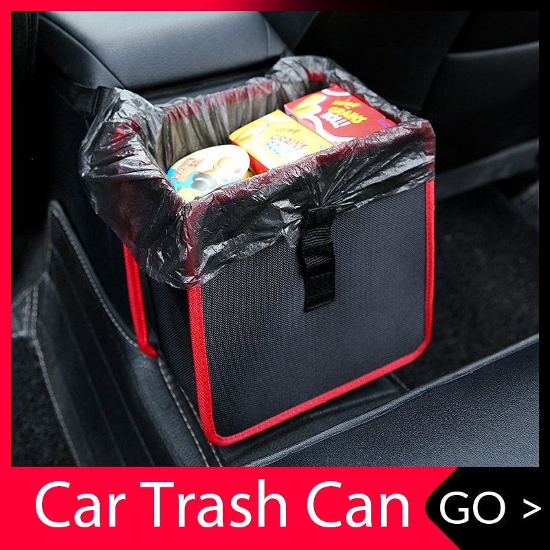 Auto Prullenbak Draagbare Drive Bin Opknoping Prullenbak achterbank opbergtas Waterdichte Vuilnisbak organizer box