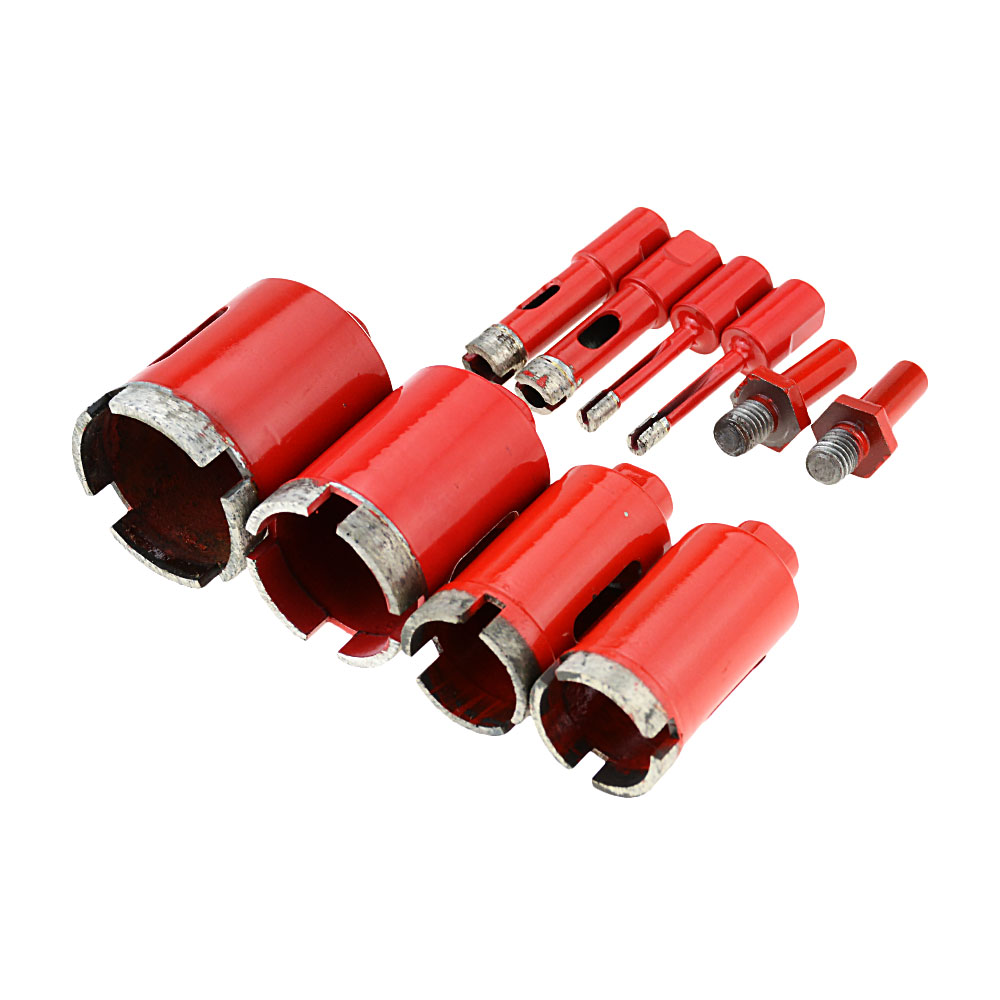 1pc m10 -gjenget 6-100mm diamantboring kjernebor betong keramiske fliser murstein hullsag til murstein vinkelsliper tilbehør