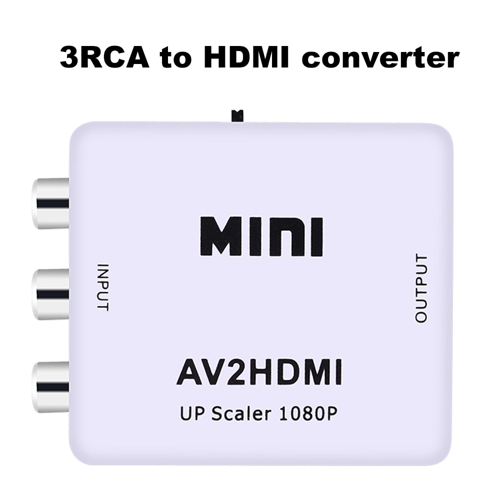 Rca Av/Cvsb L/R Video Naar Hdmi-Compatibel Av Scaler Adapter Hd Video Converter Box 1080P Ondersteuning Ntsc Pal