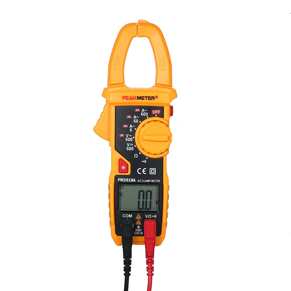 AC Clamp Meter 2000 Counts LCD Diaplay Digital Multimeter AC/DC Voltage AC Current Resistance Continuity Measurement Tester