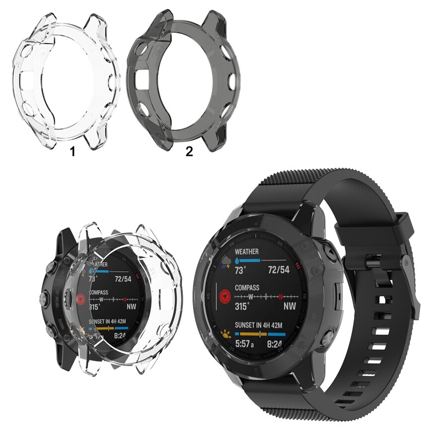 Tpu protector cover case for garmin fenix 6 6x 6s pro