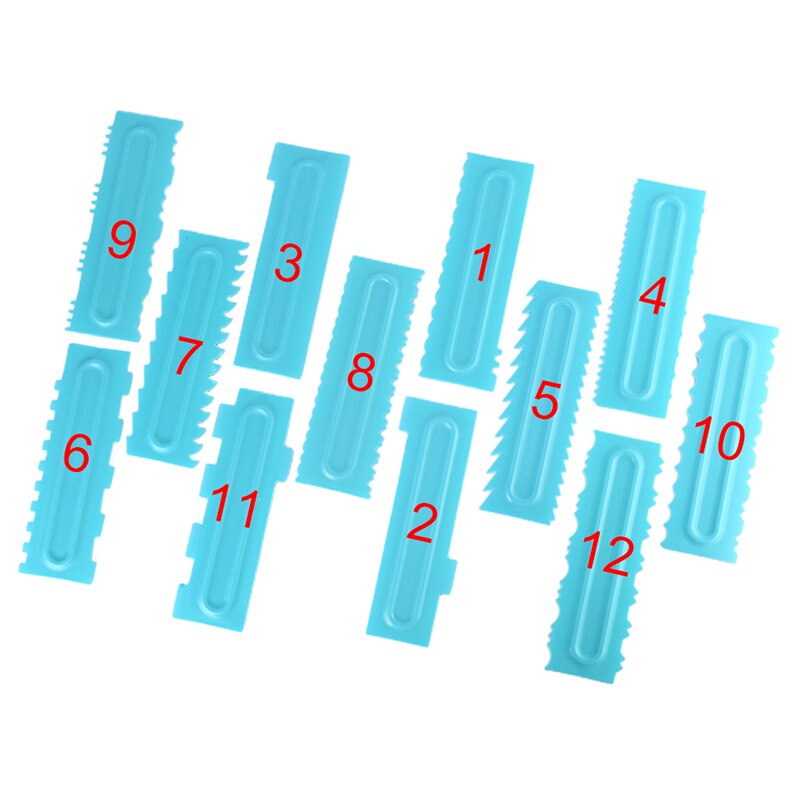 1 stuk crèmeschraper onregelmatige tanden rand mallen diy schraper taartdecoratie fondant gebak uitstekers bakspatels gereedschap