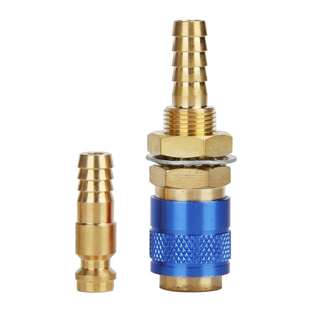 Rust-resistant Brass M8 Water Cooled Gas Adapter Quick Connector Set Fitting Tool for MIG Welding Torch Welding Supplies: Blue