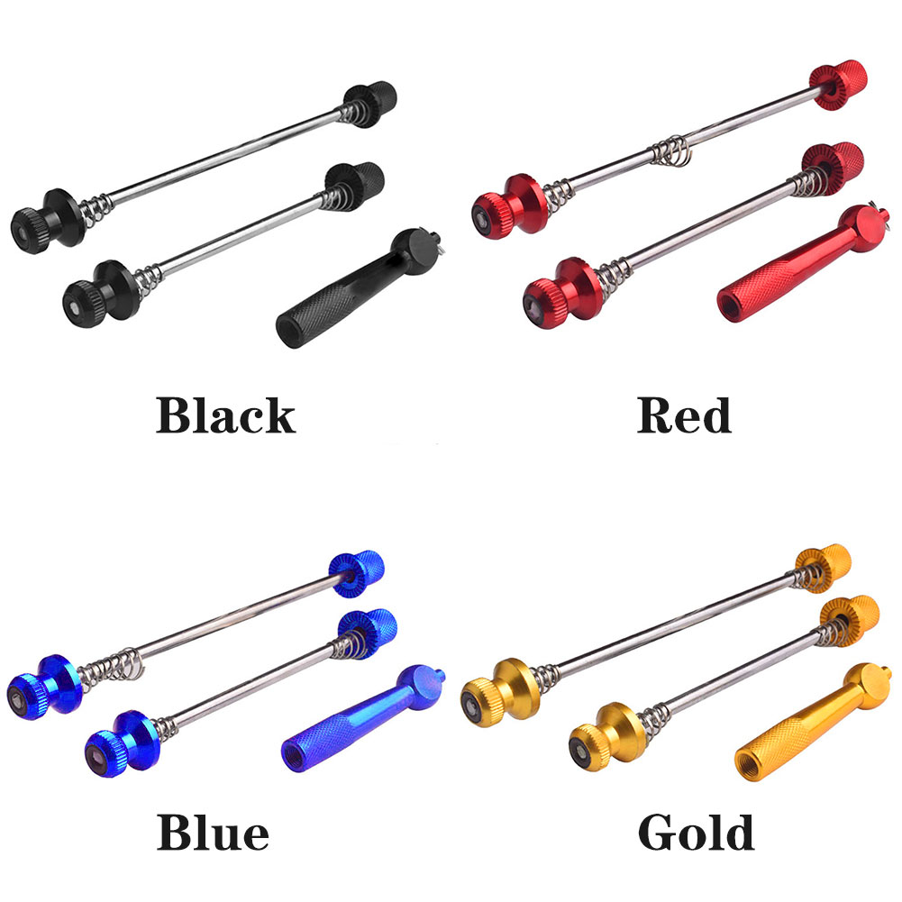 Road Bike Quick Release Set Hub Anti-theft Cycling Axle Lever Outdoor For Bicycle Easy Install Safety Aluminum Alloy Front Rear