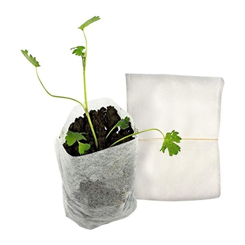 Bolsas no tejidas para germinación de plantas, bolsas biodegradables ecológicas para cultivo de plantas, Vivero, 500 unidades