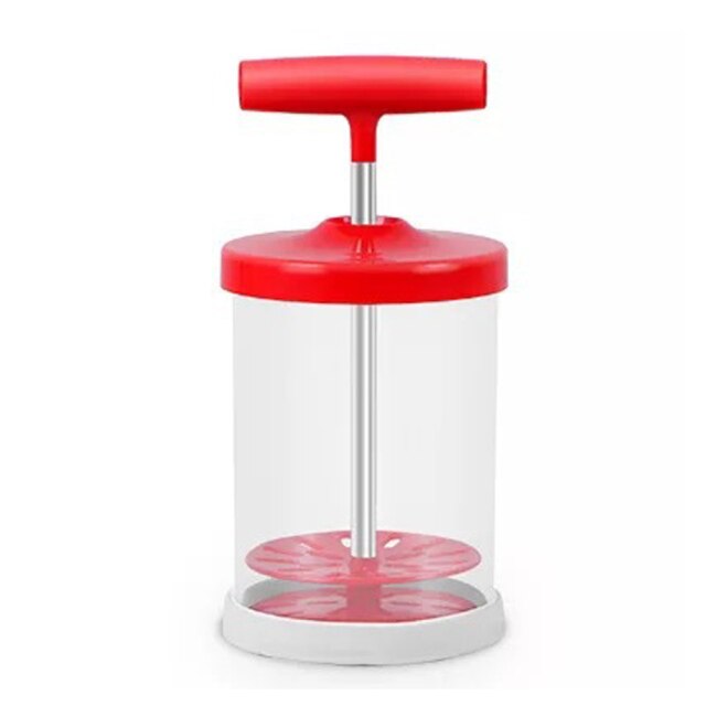 Hand Pump DIY Filter Manual Milk Coffee Frother Multipurpose Foam Maker Cream Whippers Kitchen Baking Tools: Red