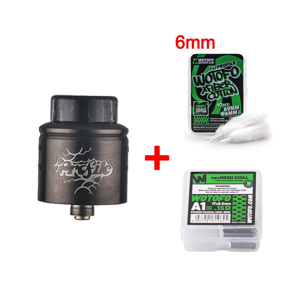 Atomizador Original Wotofo 1,5 RDA con 10 Uds bobina de malla nexMESH 6mm algodón 510 vaporizador atomizador de tanque VS perfil RDA: gun / EXTREME 0.16Ohm