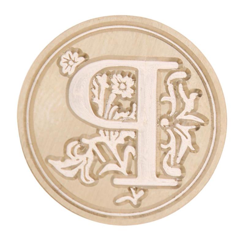 Copper Stamp Head Letter Seal Stamp Head for Wedding Invitation Card Decoration DIY Envelope Sealing Wax Stamp: P