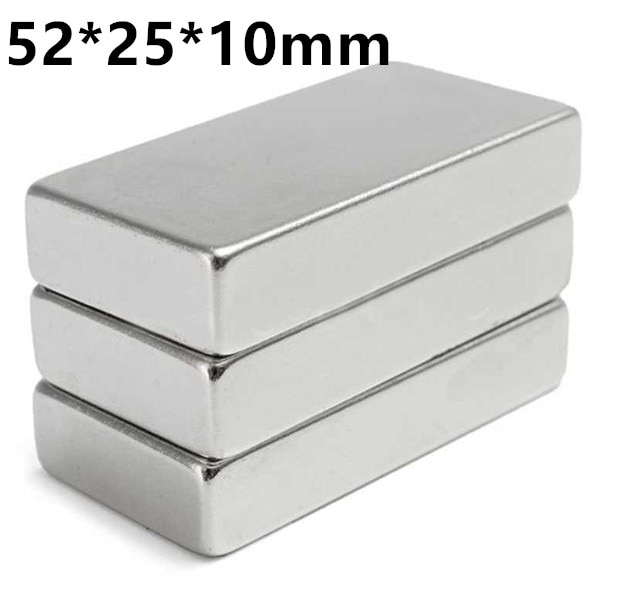 Set Van 1 50x25x10mmSquare Block Cuboid Magneet Krachtige Zeldzame Aarde Neodymium N52 Magneten Voor Speaker Motoren Mayitr