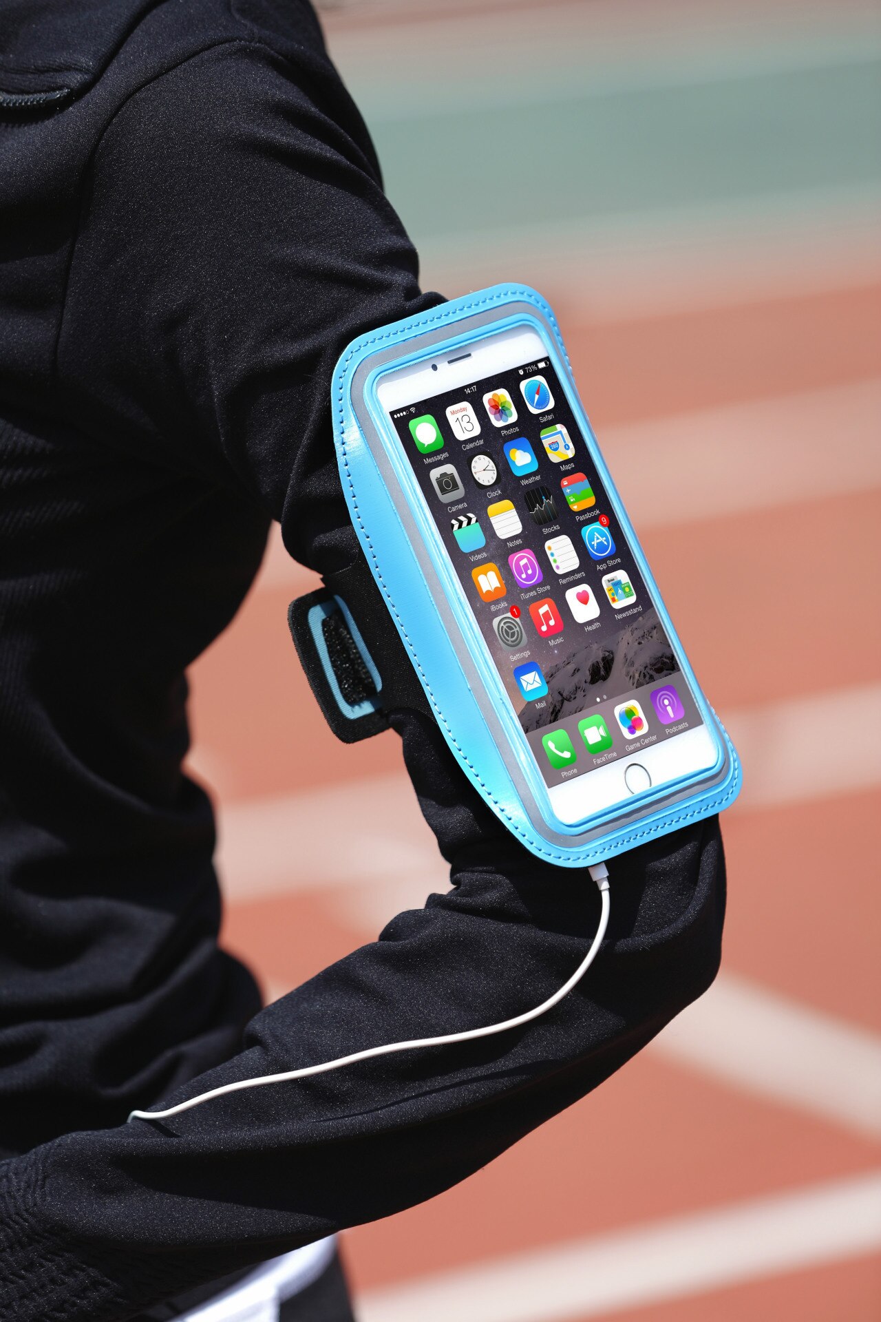 Mzxtby Universal 5.5 inch Waterproof Sport Gym Running Armband For iPhone Sports Running Arm Band Cell Phone Holder Pouch Case: 5.5 inch Sky blue