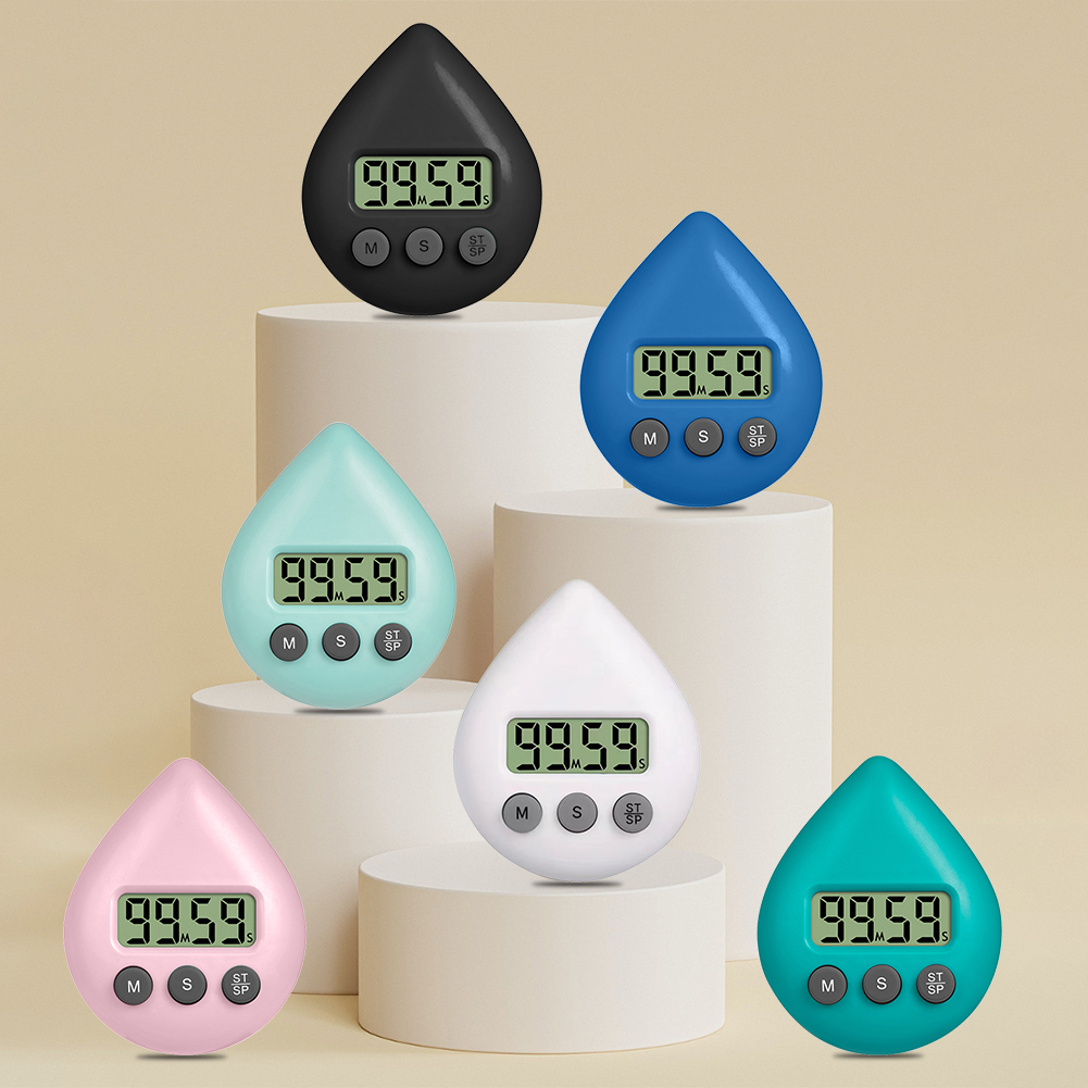Digitaler Timer, wasserdichter Küchentimer, magnetische Rückseite, Badezimmer-Timer, Toiletten-Timer, Duschuhr für Küche und Badezimmer
