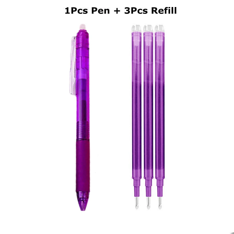 Farver 0.5/0.7mm magisk udtrækkelig sletbar pen gelpen sæt sletbar refill stang kontor skole skriveværktøj pressepen: Lysegrøn / Flerfarvet