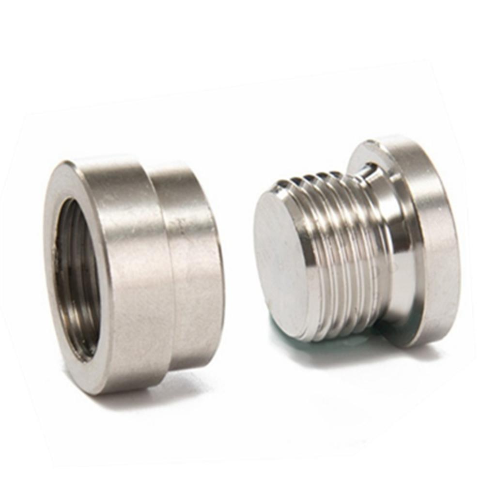 M18 x 1.5mm gevind prop i rustfrit stål med indsvejst  o2 iltsensor