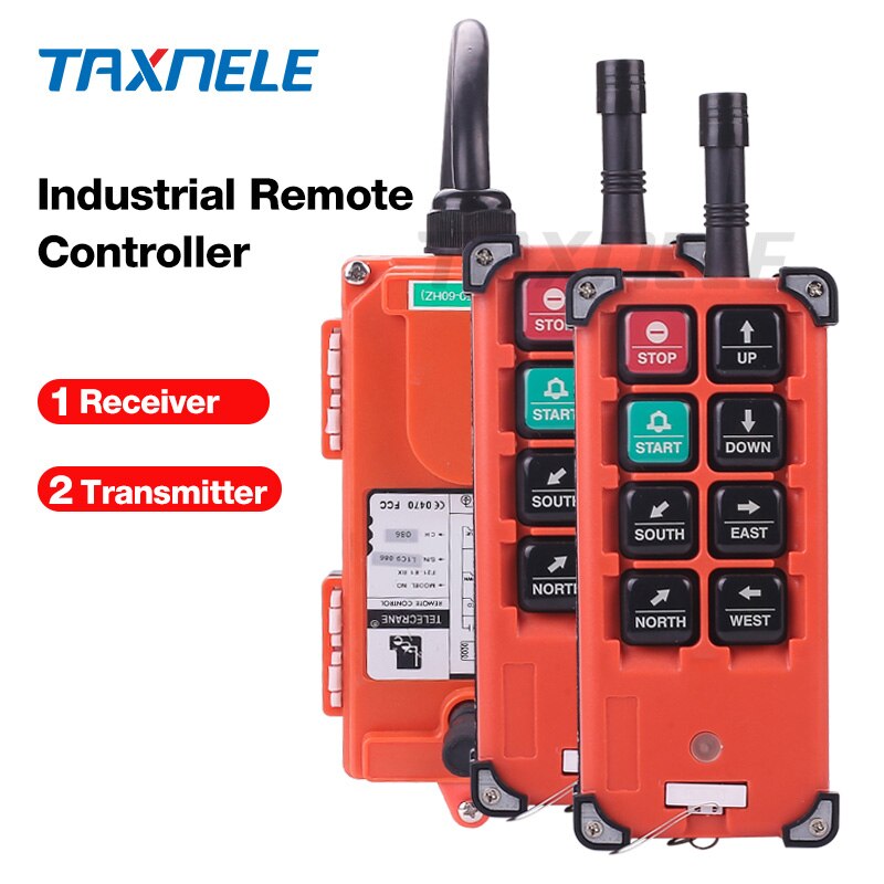 Industrial remote controller AC 220V 110V 380V 36V DC 12V 24V wireless switches Hoist Crane Control Lift Crane 868mhz 315mhz: 2pcs transmitter / DC 24V