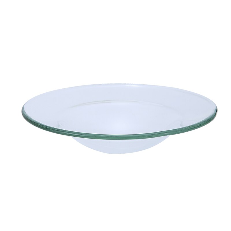 2 pièces bougie faisant cire bol chauffant Kits rond remplacement brûleur à huile verre clair plat cire fondre bol plaque 12cm