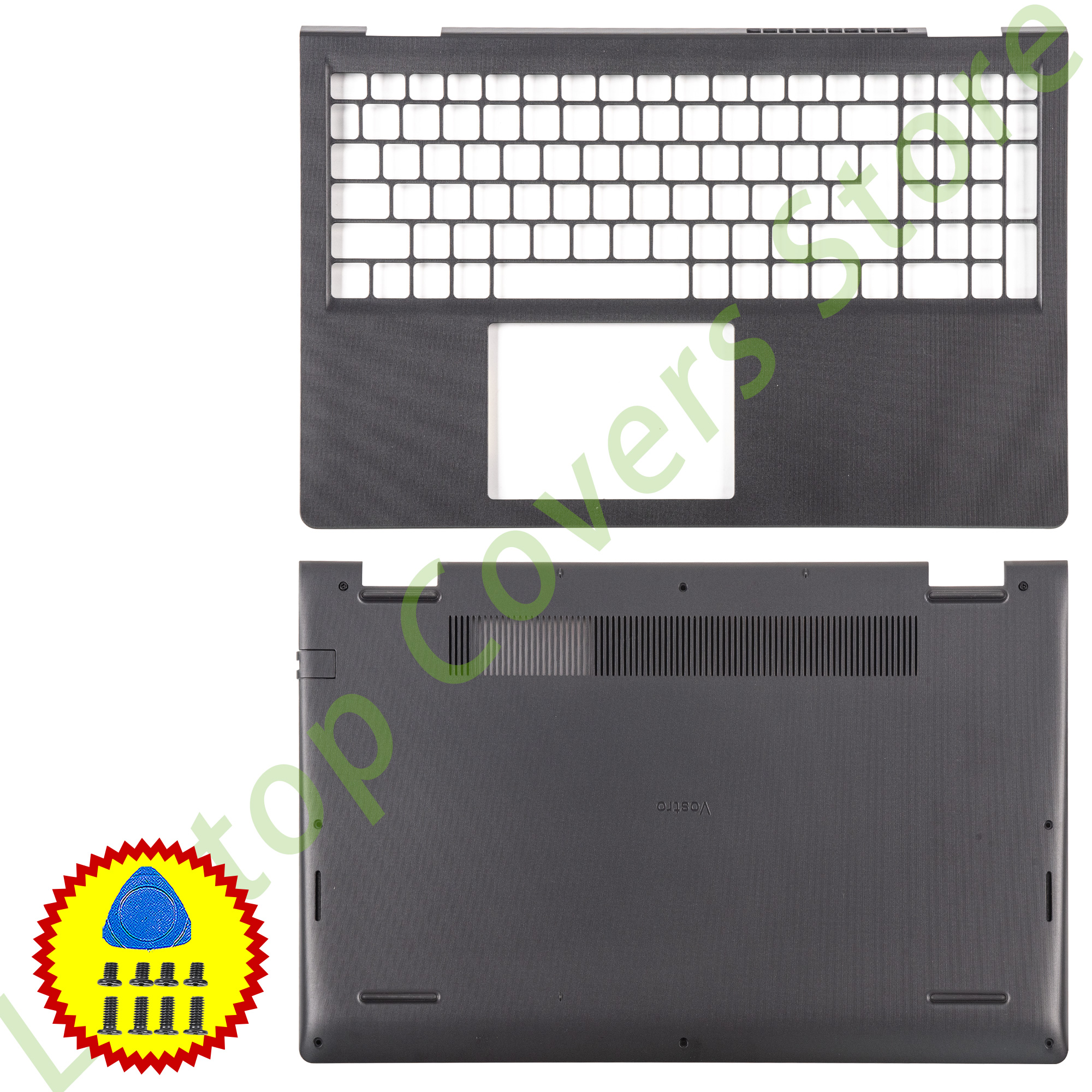 couvercle arrière/lunette/charnières LCD pour Vostro 15 3510 3511 3515 3520 3525 V3510 pièces en plastique repose-paume boîtier inférieur 15.6 pouces: Clair