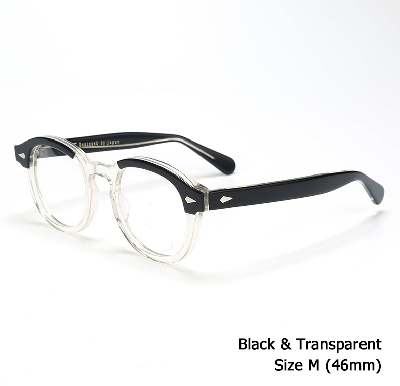 Johnny Depp Lemtosh Brillengestell Herren Damen Luxusmarke Jahrgang Computerbrille Acetat Brillengestell Transparente Linsenbox