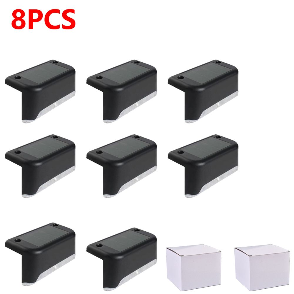 Warm White LED Solar Step Lamp Path Stair Outdoor Garden Lights Waterproof Balcony Light Decoration for Patio Stair Fence Light: forest green / 0-5W