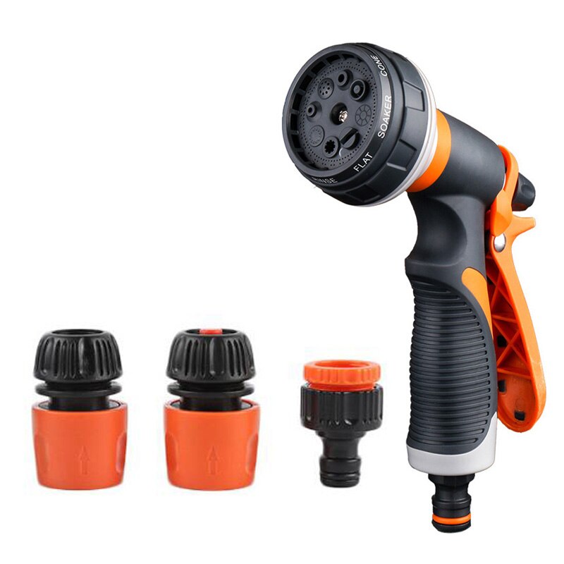 Multifunktions Bewässerung Gun Garten Schlauch Düse Einstellbar Düse Wasser Pistole Rasen Schlauch Garten Hochdruck Sprayer Auto Waschen ZXH: 1water gun 3jietou