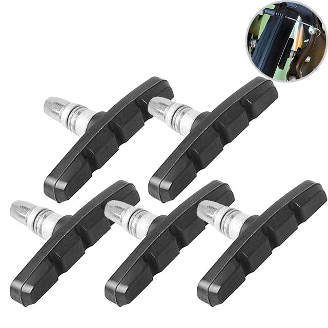 Bloque de freno de goma duradera para bicicleta de montaña, pastillas de freno en V, sistema de frenos en V ligero, 1-6 piezas