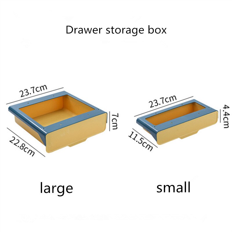 2021Multifunctional kitchen cabinet paste storage box Drawer dust-proof storage box hidden drawer storage box under the table
