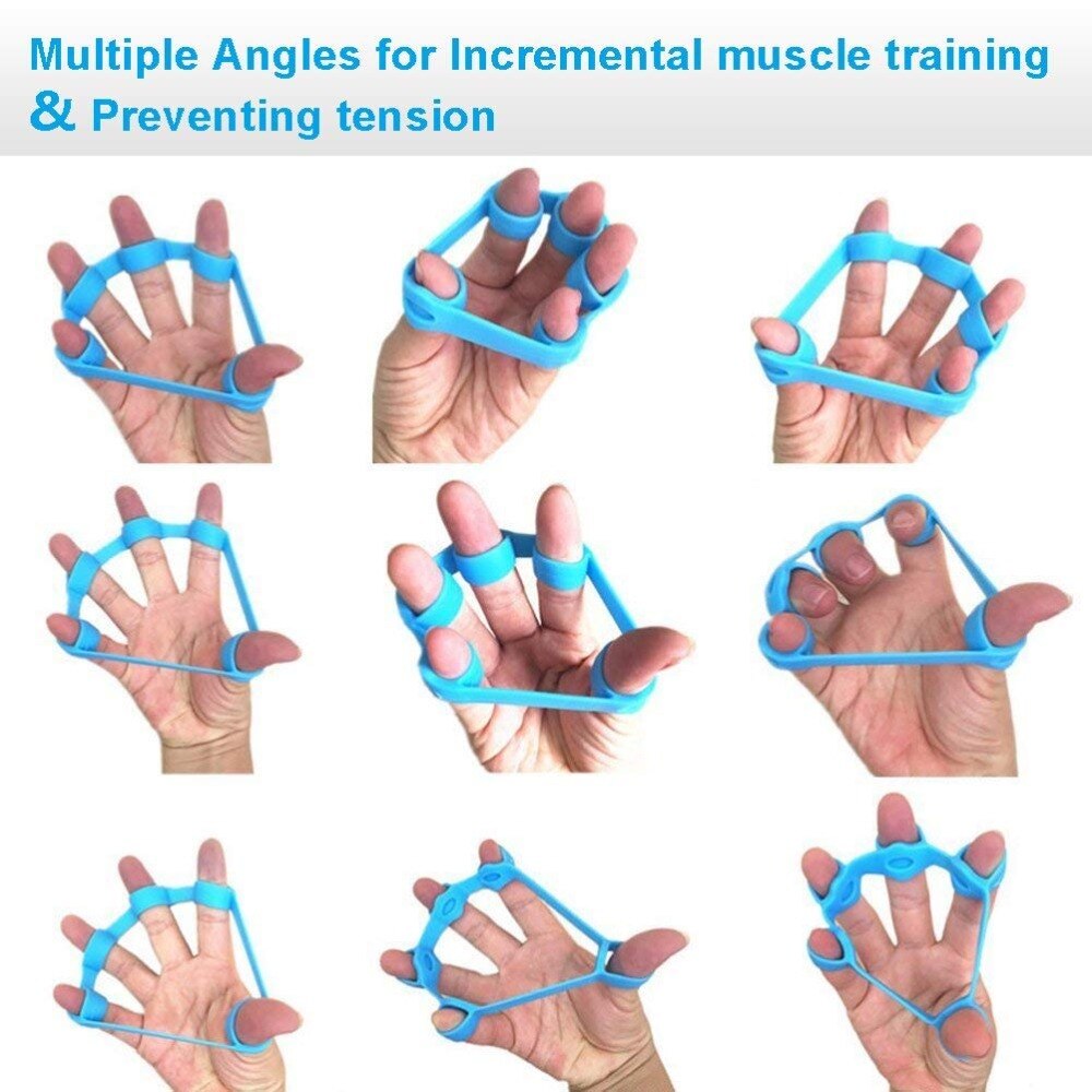 Stress Hand Grip Ball Finger Strength Training 3 Stress Relief Therapy Egg Balls and 3 Finger Stretcher Sets for Rehabilitation