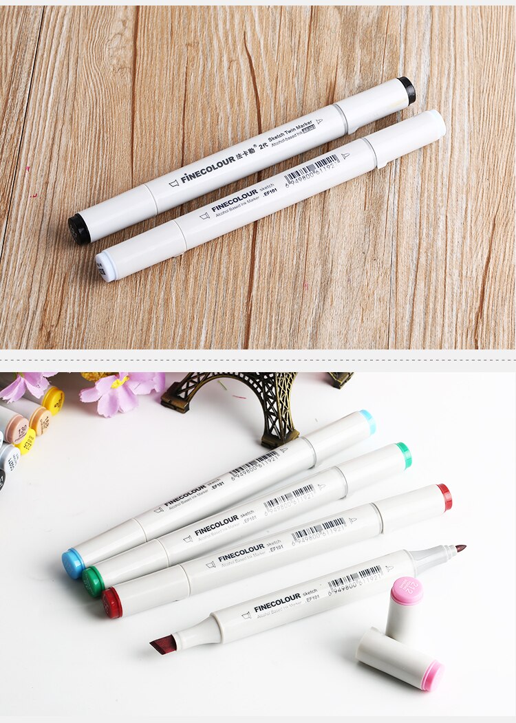 Finecolour 24/36 Set Sketch Alcohol Based Ink Marker Manga Marker Pen For Art Supplies For Drawing