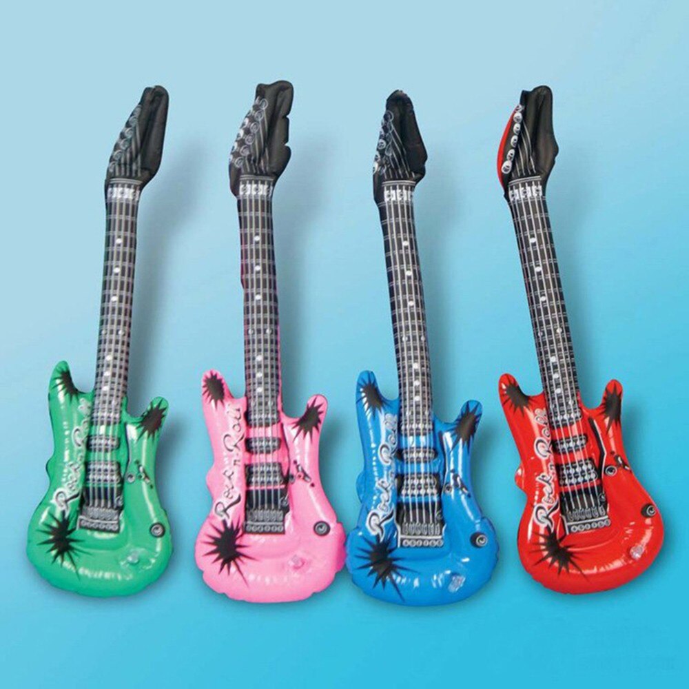 1 pc dejlige børn børn rock oppustelig legetøj luftfylder guitar pvc fødselsdag strandfest til børn baby tilfældig farve: Default Title