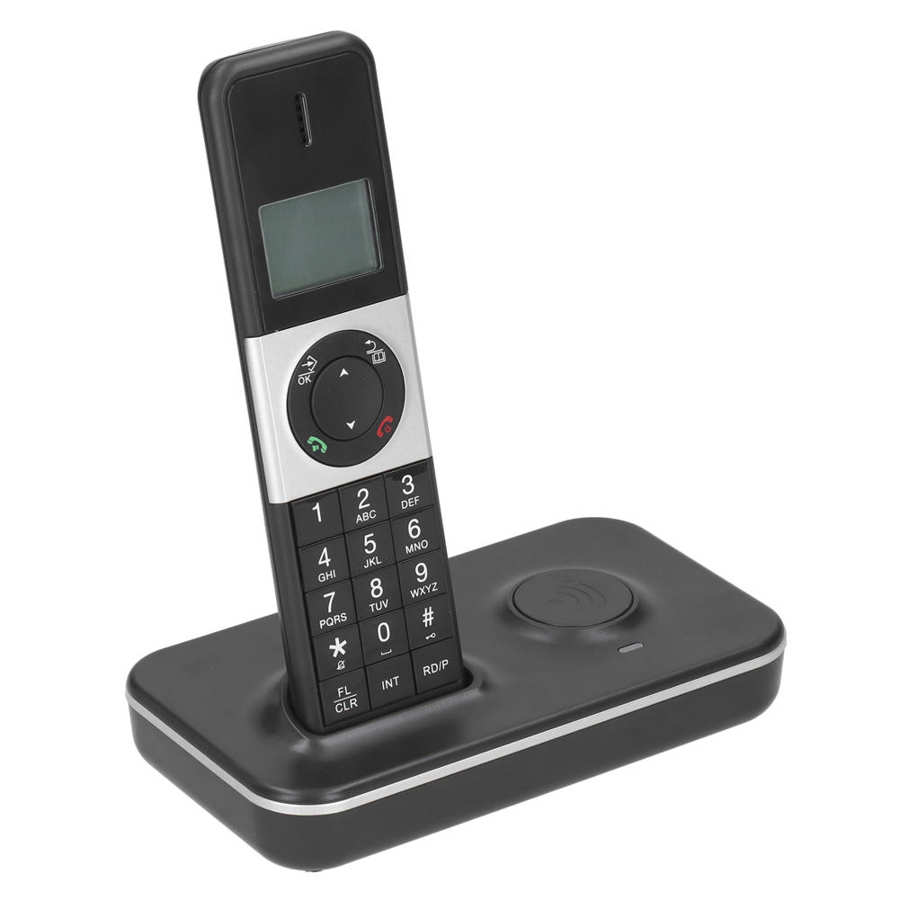 Digital Cordless Telephone Landline Phone with LCD Display Caller ID Hands-free Calls Support 16 Languages for Home Office Hotel