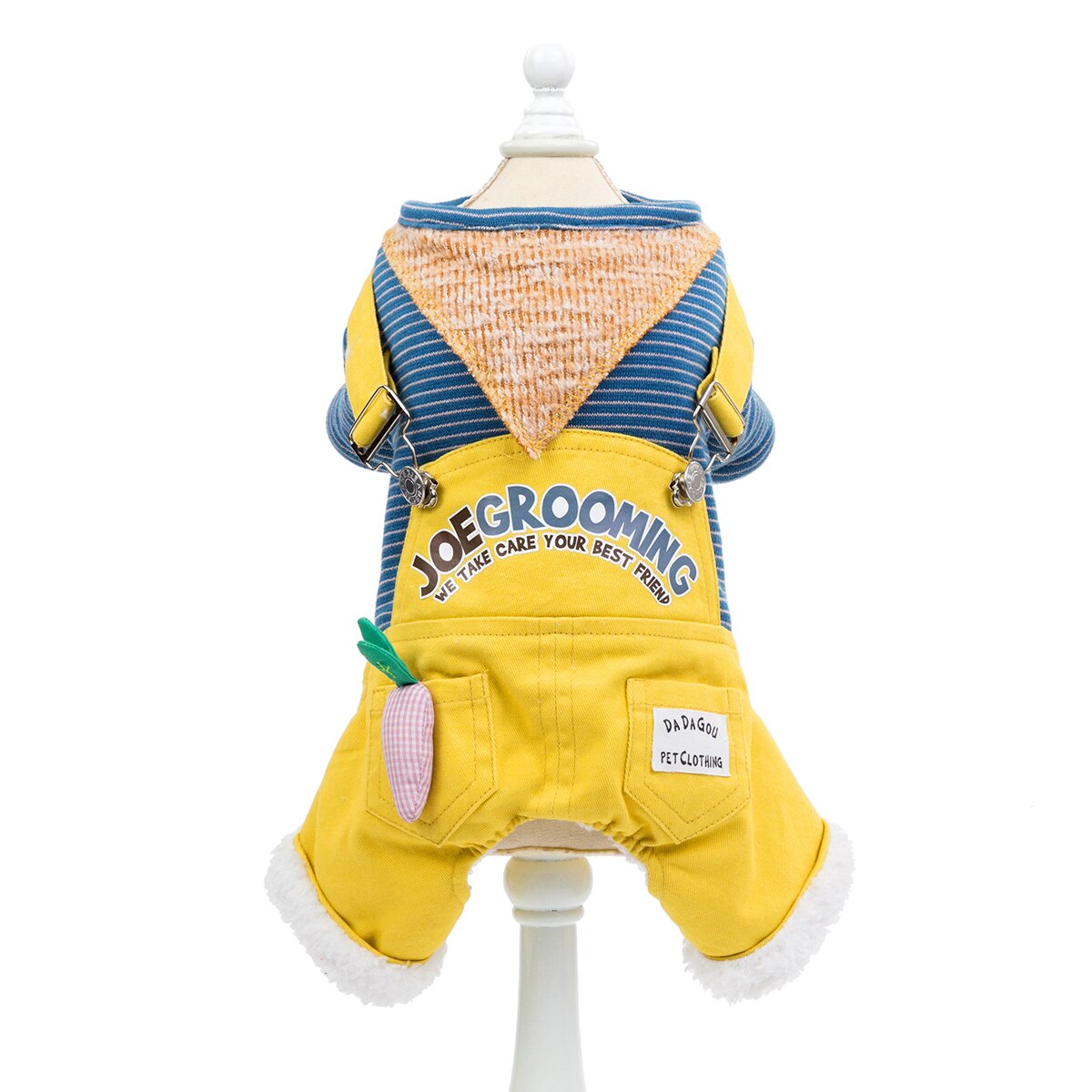 Pet Pajamas Dog pajamas Pet Cute Costumes Winter Pet four-Leg Pants Warm Outfit Pet Cat Striped Carrot overalls Costume