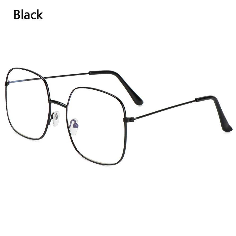 Unisex Anti-blue Light Glasses Computer Goggles Radiation Protection Eyeglasses Gaming Reading Flat Mirror Eyewear: C-black