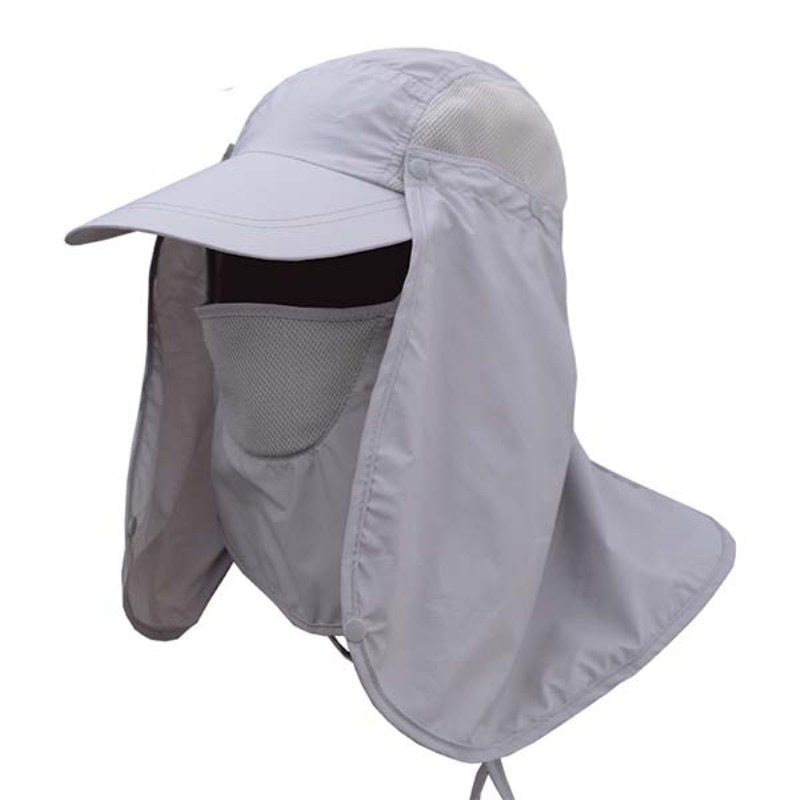 Unisex sommerhat solbeskyttelse hat uv beskyttelse ansigt halsklap solhætte ansigt mand udendørs fiskeri vandreture arbejde afslappet hat