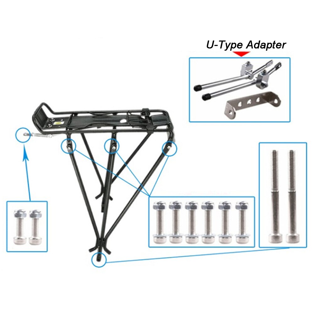 ZTTO Fiets achter rack mountainbike Bagagedrager Fiets Bagagedrager Plank Fietsen Cargo Bag Houder voor schijfrem V rem