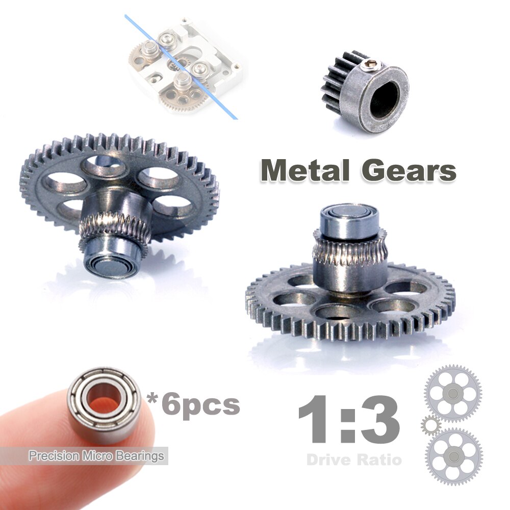 All-metal Extruder Upgrade Ender 3 v2 FLSUN Remote Distance Feed Filament Silver Black OMGV2S F1 Set 3D Printer Part