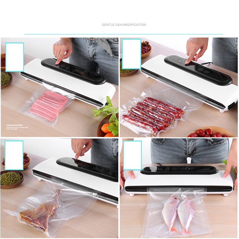 Machine de conservation sous vide automatique des aliments, appareil d'emballage sous vide domestique pour la viande, sac en plastique