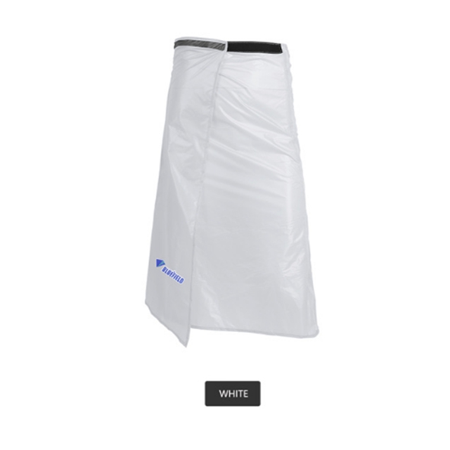 Letvægts 15d silikone belægning regntøj regntøj lang regn kilt vandtæt nederdel buks bukser til udendørs vandreture camping: Hvid
