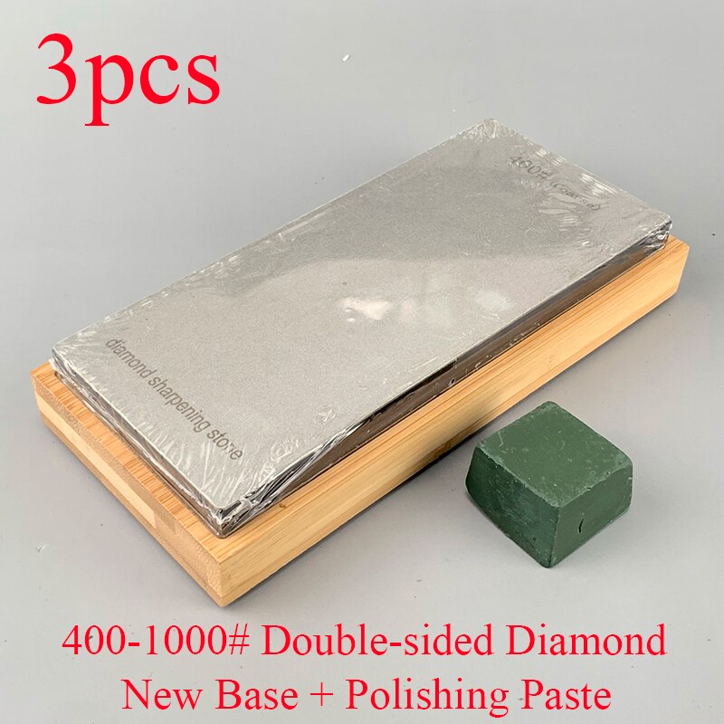 600 2000# Sharpening Stone Double-sided Diamond Plate Whetstone Set Sharpen Grinder Knife sharpener Polishing Paste: 400-1000