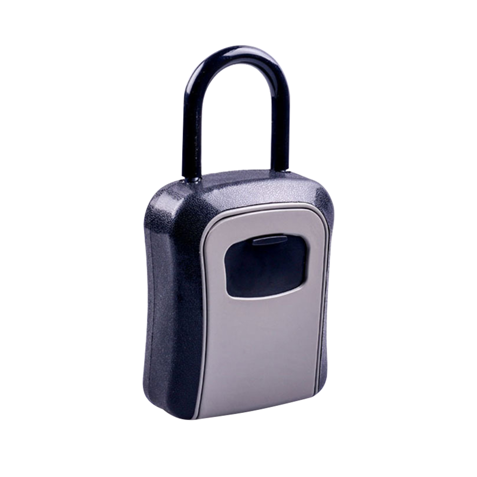 Key Storage Lock Box with Dust Cover Aluminum Alloy 4-Digit Combination Padlock Case Lockbox Key Safe Box Portable Storage: Gray