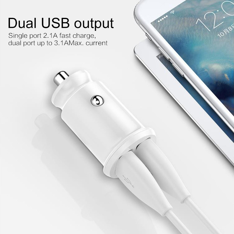 Mini Dual USB Clever Auto Schnell Ladegerät Adapter Eine Für Zwei Ladegerät Ladegerät Für praktisch Tablette GPS Hause von Auto teile